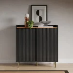 Space saving small black sideboards